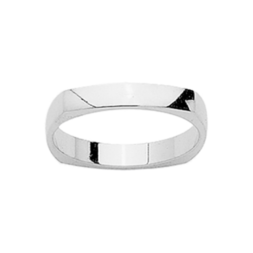 alliance carree femme or blanc lucky one bijoux