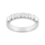 1 Karat Halbkreis Balkenfassung Ring