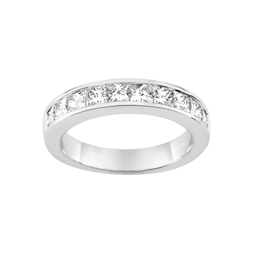 alliance or blanc diamant carre princesse 1 carat lucky one