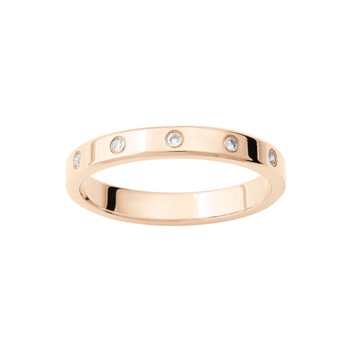alliance or rose diamant femme bijouterie lucky one