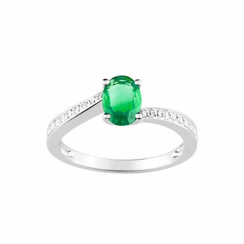 bague emeraude diamant bijoux luxe femme lucky one bijoux
