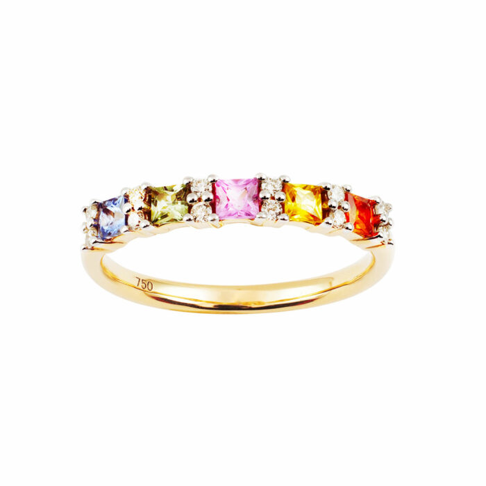 Mehrfarbiger Saphir #1 Ring