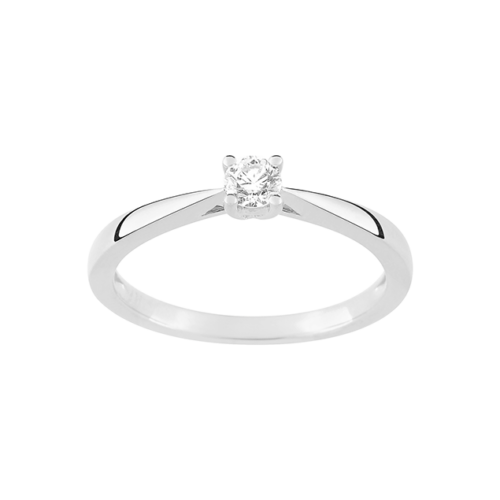 bague solitaire diamant or blanc 015 carat lucky one bijoux