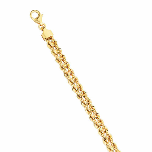 bracelet corde or jaune 18 carats bijoux femme lucky one
