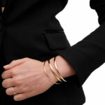 3mm Halbflacher Massiv Gold Armband – Bild 3