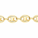 2.5mm Massiv Gold Kaffeebohnen Armband – Bild 4