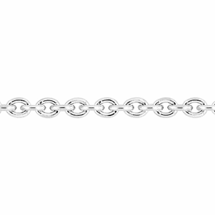 Ankerkette Rund 1.6mm Weißgold