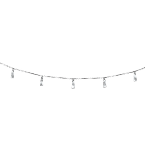collier pampilles diamants or blanc lucky one bijoux