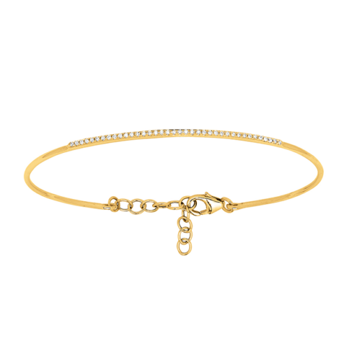 diamond bracelet yellow gold bangle jewelry lucky one