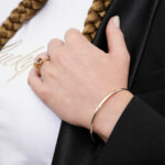 3mm Halbflacher Massiv Gold Armband – Bild 2