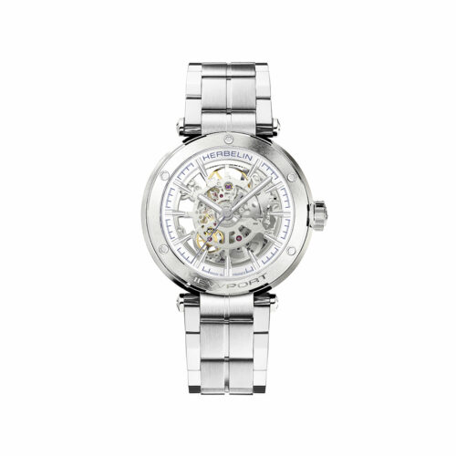 montre newport automatique skeleton herbelin 1868bsq12