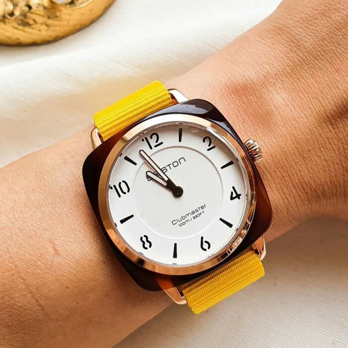 Briston Clubmaster Chic Weiß Beige Uhr – Bild 3