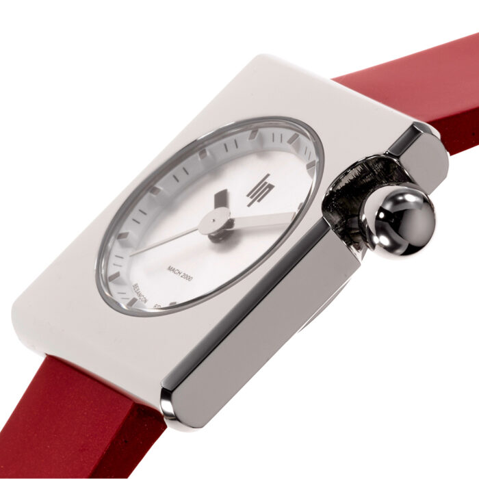Lip Mach 2000 Mini Square Rot Uhr 671174 – Bild 3