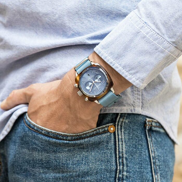 Briston Clubmaster Eisblau Uhr – Bild 2