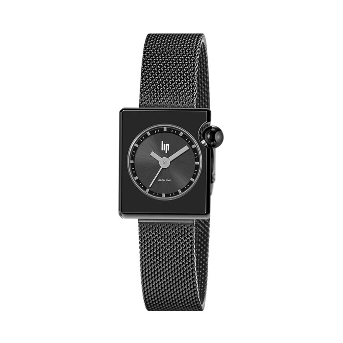 Lip Mach 2000 Mini Square Schwarz Uhr 671391