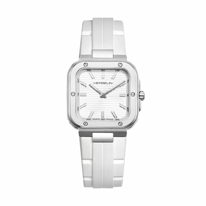 Herbelin Weiße Uhr Cap Camarat Square