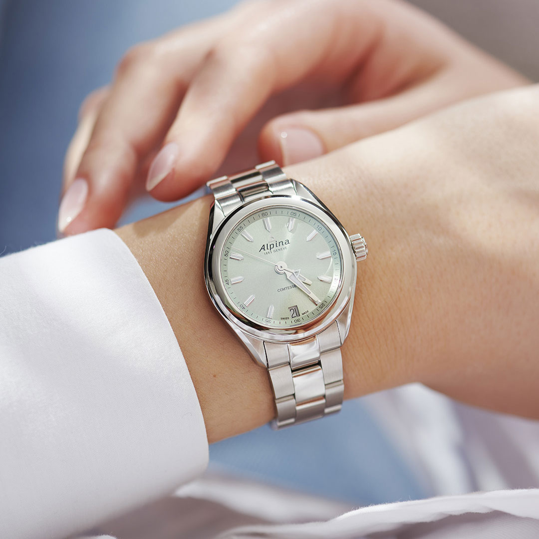 Alpina Comtesse Uhr Grünes Zifferblatt AL-240LGR2C6B – Bild 3