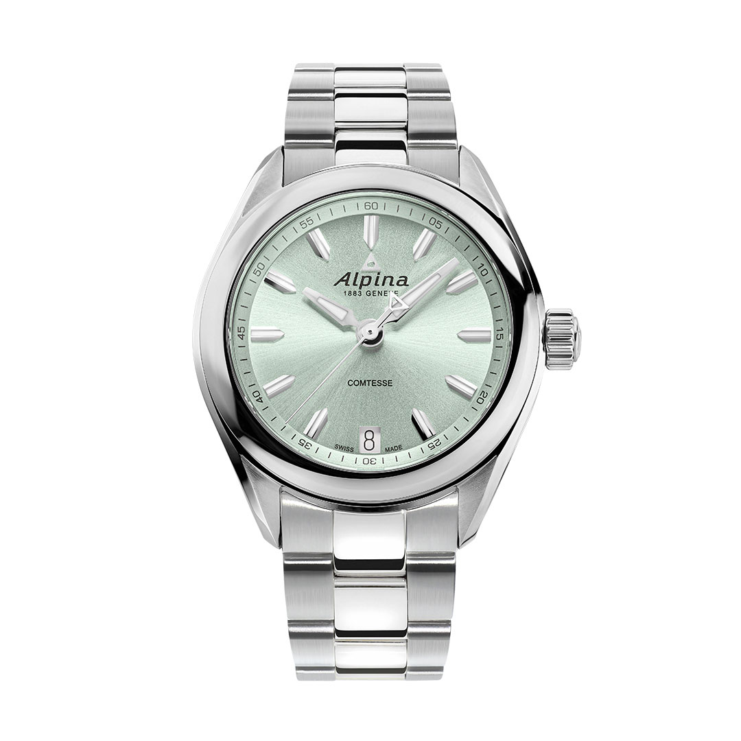 Alpina Comtesse Uhr Grünes Zifferblatt AL-240LGR2C6B