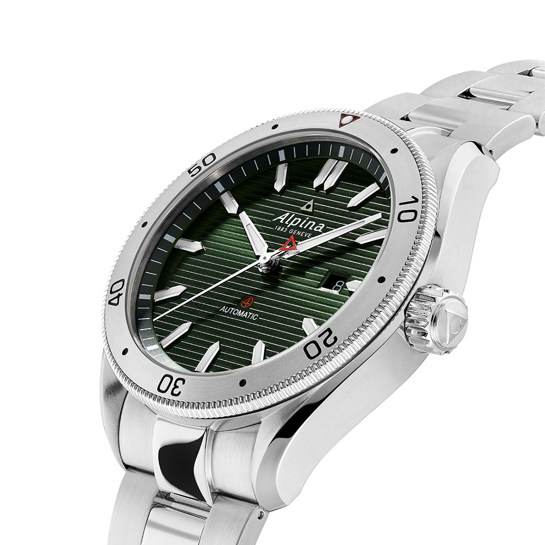 Alpina Alpiner 4 Automatikuhr Stahl Grünes Zifferblatt AL-525GR5AQ6B – Bild 3