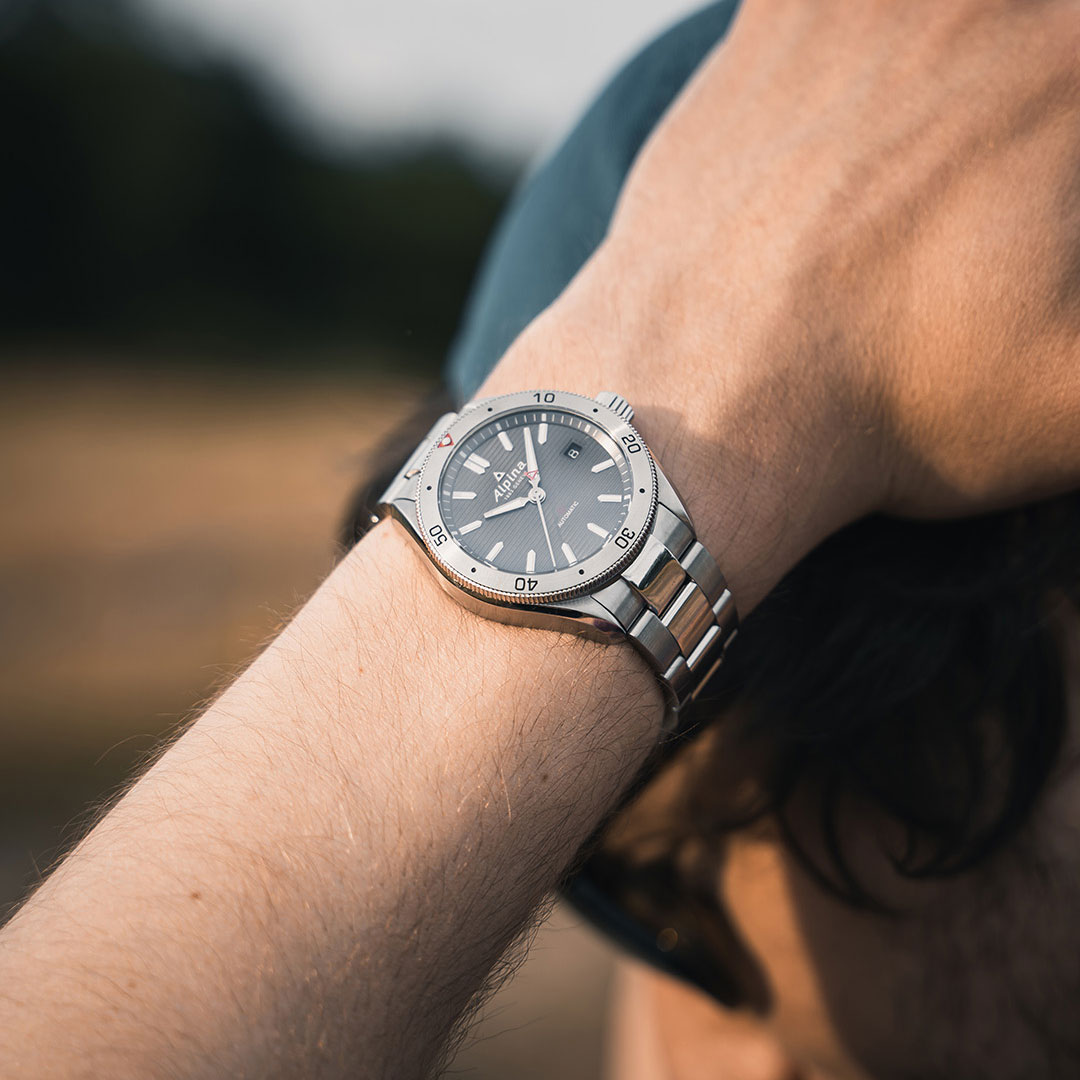 Alpina Alpiner 4 Automatic Graues Zifferblatt Uhr AL-525GS4AQ6B – Bild 5