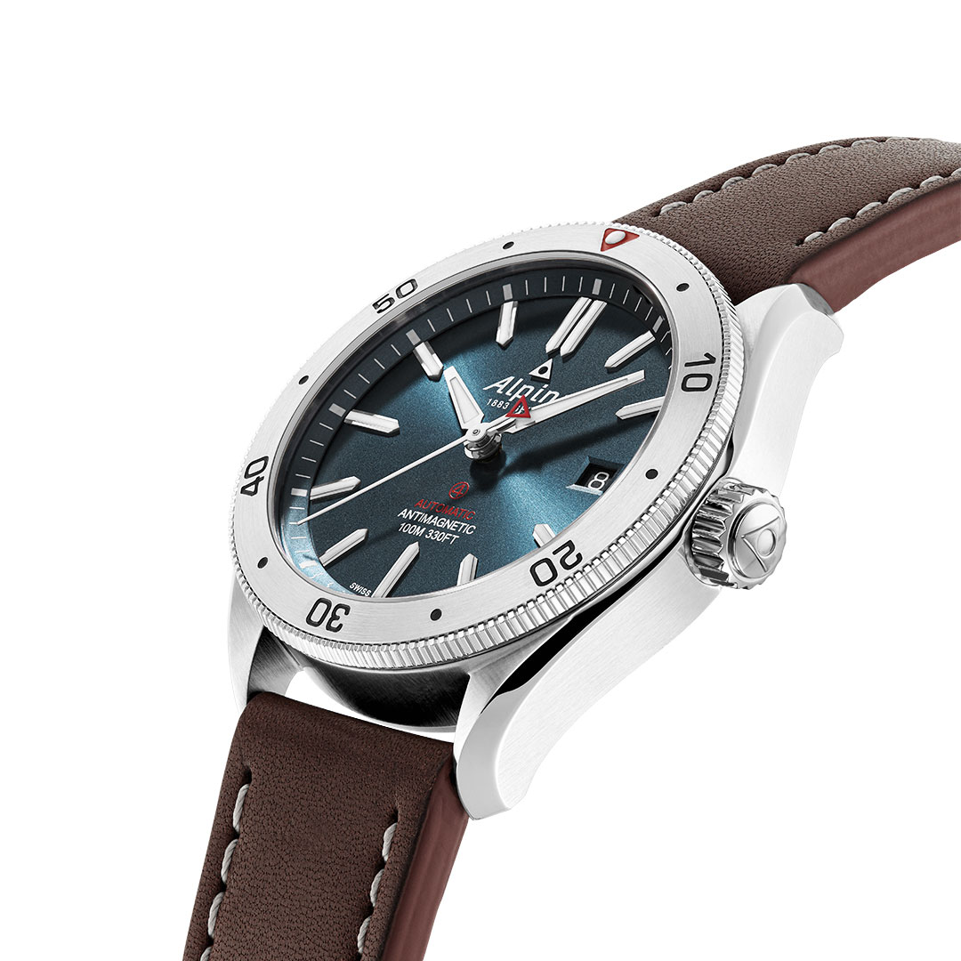 Alpina Alpiner 4 Uhr Leder Blaues Zifferblatt AL-525N4AQ6 – Bild 4