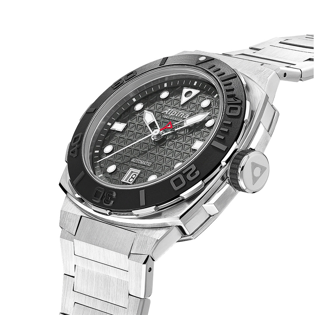 Alpina Seastrong Diver Extreme Uhr Edelstahl Schwarzes Zifferblatt AL-525G3VE6B – Bild 2