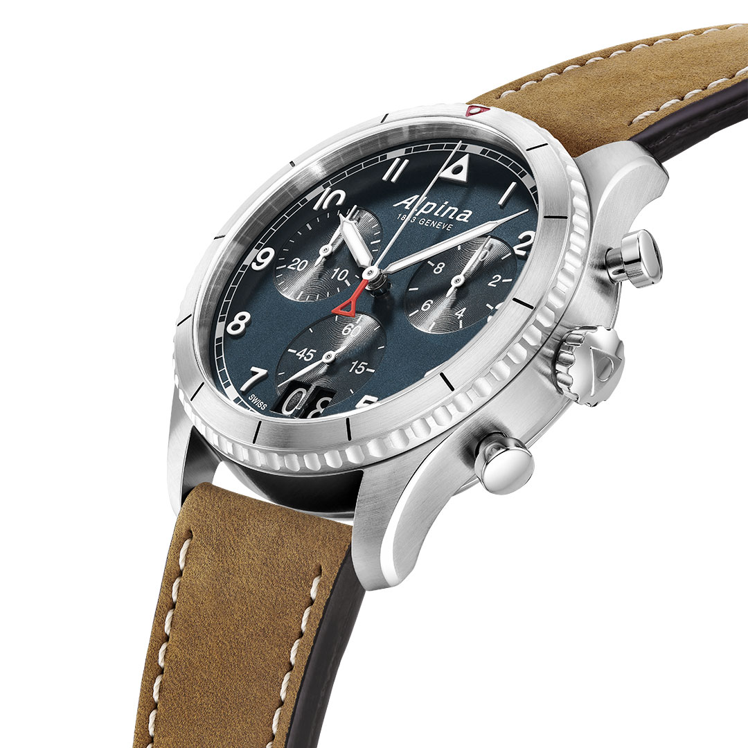 Alpina Pilot Quarz Chronograph Uhr Big Date AL-372NW4S26 – Bild 2