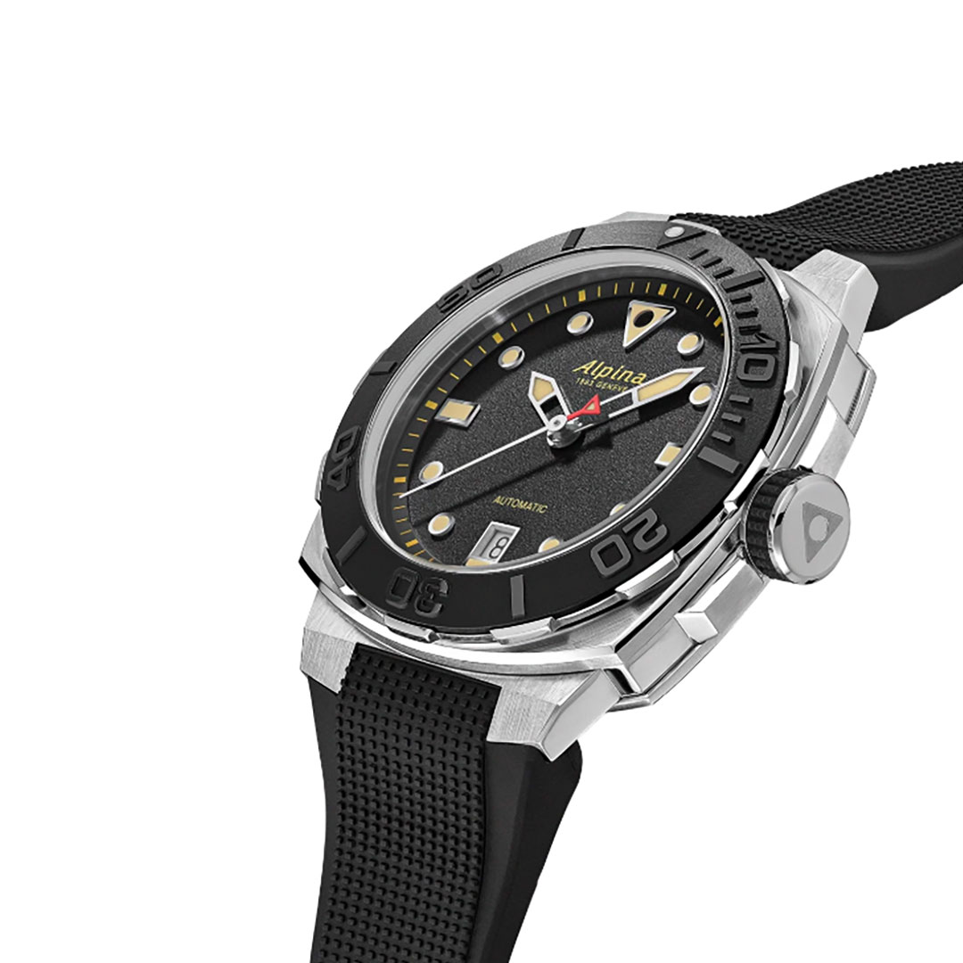 Alpina Seastrong Diver Automatik Schwarz Uhr AL-525B3VE6 – Bild 2