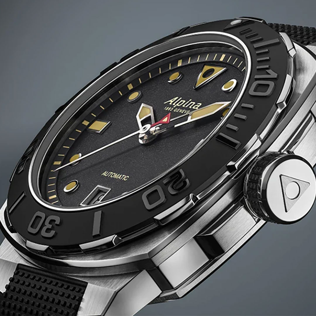 Alpina Seastrong Diver Automatik Schwarz Uhr AL-525B3VE6 – Bild 5