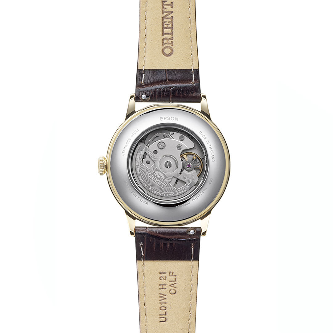 Orient Bambino 40.5mm Goldenes Zifferblatt Uhr RA-AC0028S – Bild 3