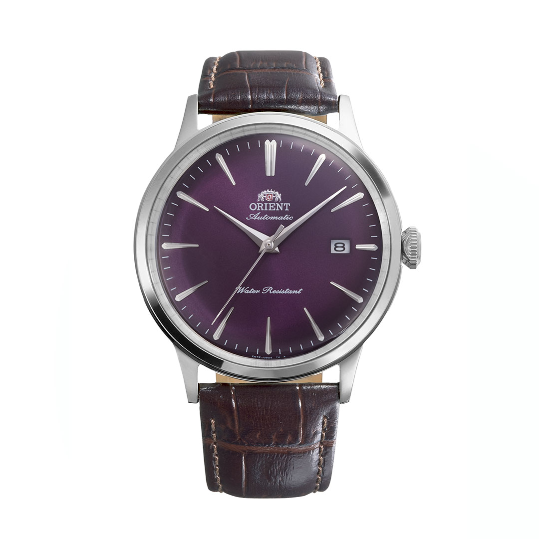 Orient Bambino 40.5mm Lila Zifferblatt Uhr RA-AC0032V