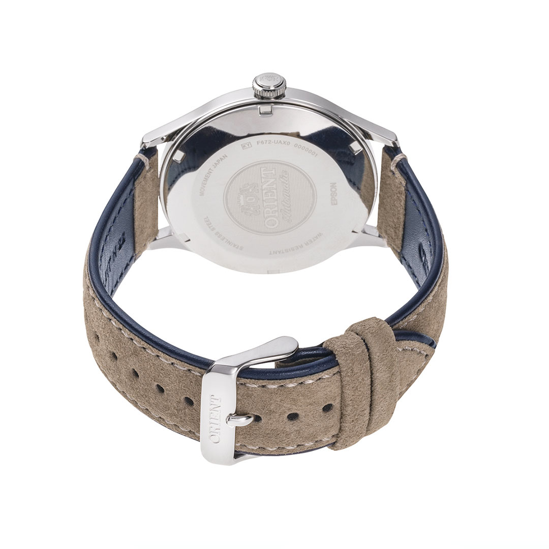 Orient Bambino Uhr Schwarzes Zifferblatt Leder RA-AC0P02L – Bild 3