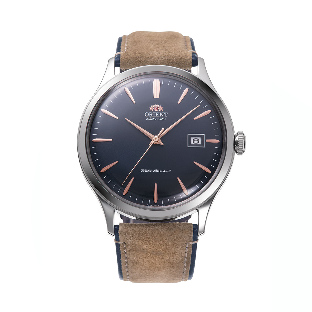 Orient Bambino Uhr Schwarzes Zifferblatt Leder RA-AC0P02L