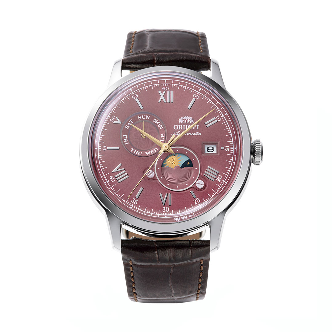 Orient Bambino Sun & Moon Rot Uhr RA-AK0807R