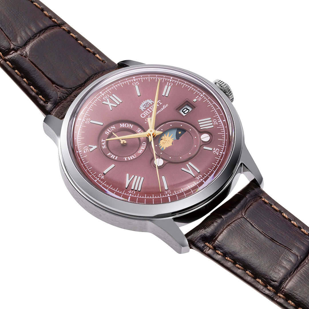 Orient Bambino Sun & Moon Rot Uhr RA-AK0807R – Bild 2