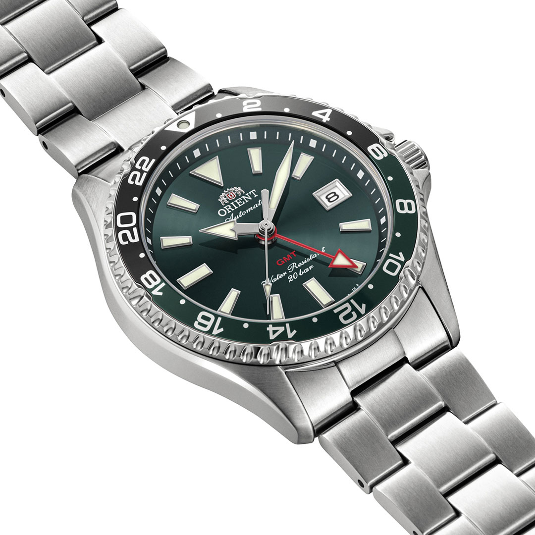 Orient Mako GMT Uhr RA-BC0002E Grün – Bild 2